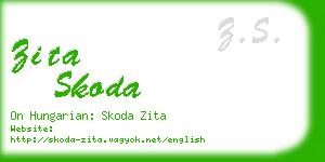 zita skoda business card